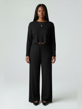 Black Loungewear Pant Set